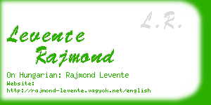levente rajmond business card
